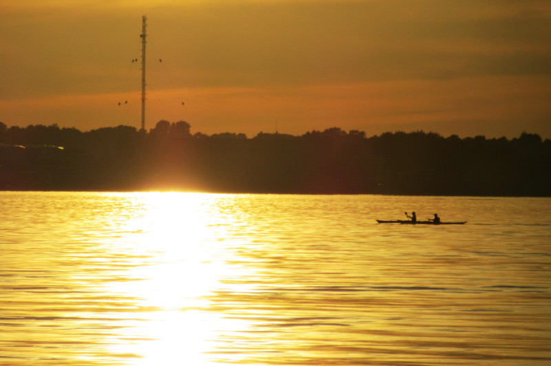 Sonnenuntergang an der Kieler Förde<br />
